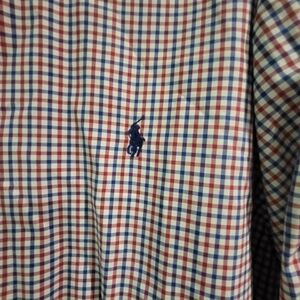 Ralph Lauren Men's Checkered Shirt - Blue, Red, and White